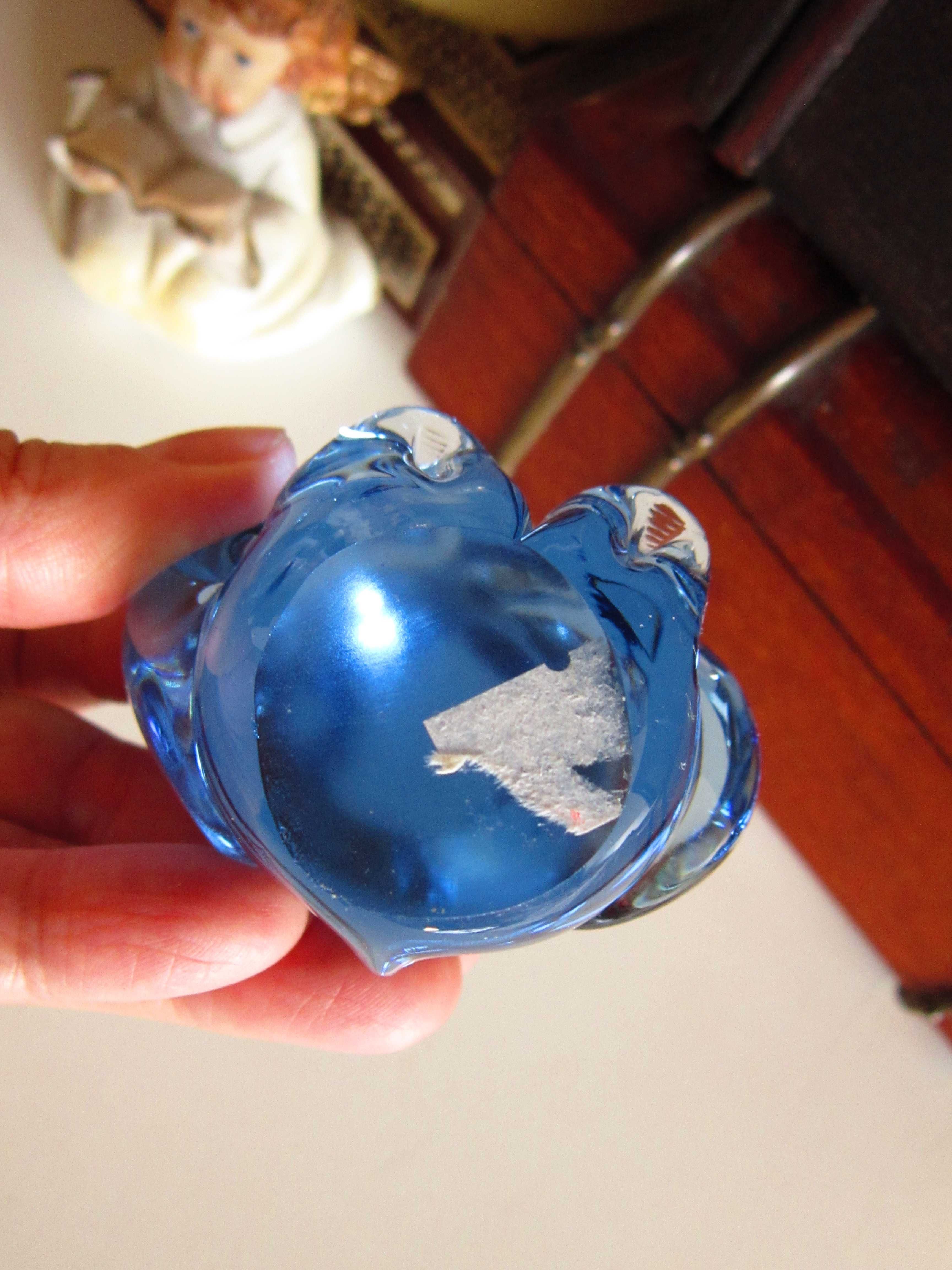 cadou rar sticla Pilgrim albastru cobalt Urs handmade colectie Germany