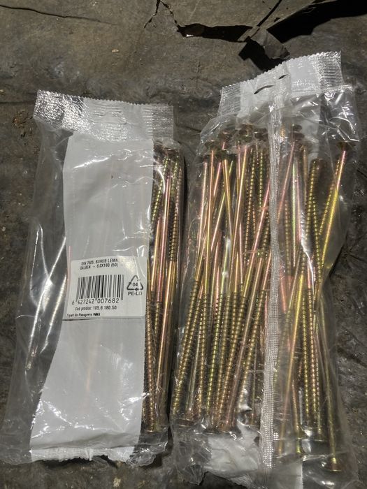 Holzsuruburi cu Cap inecat Cruce 6x180mm