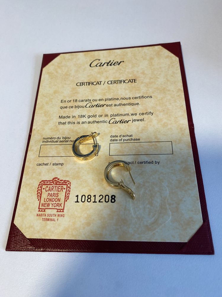 Cercei Cartier Love Gold 750 Diamond