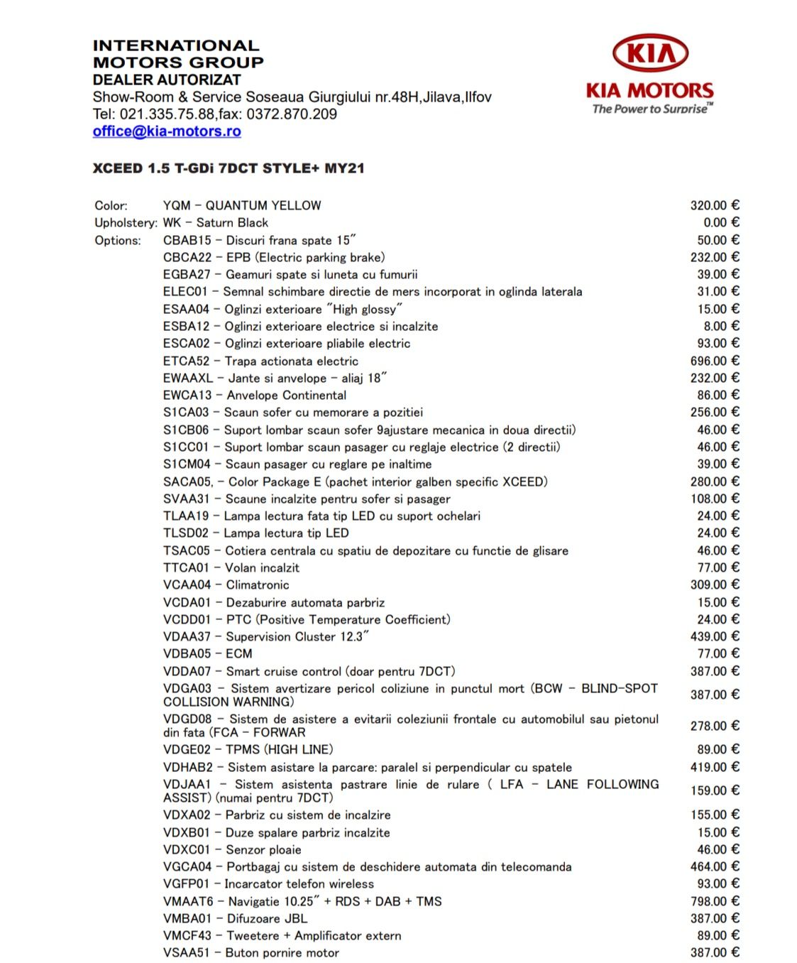 Oferta KIA Xceed ingrijita - preț competitiv