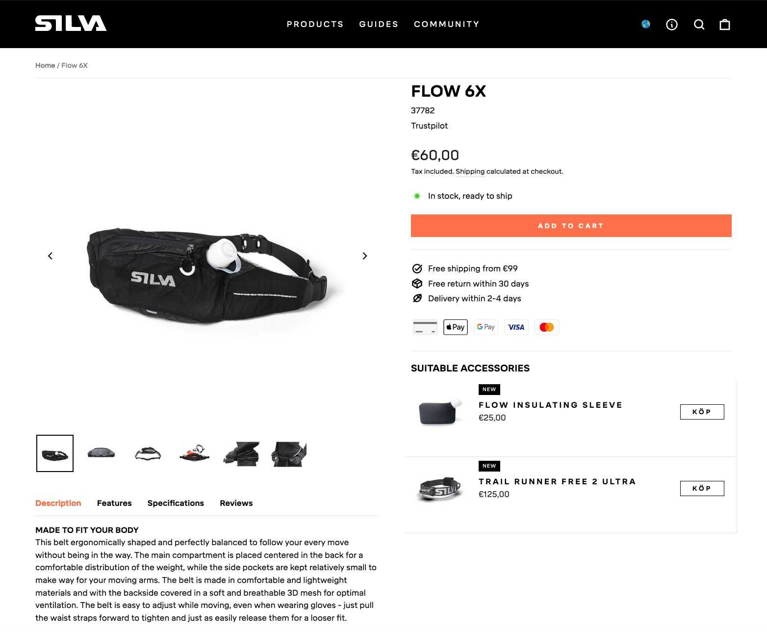 Silva чанта за бягане с бутилка Flow 6X  - Asics, Nike run, Camelbak