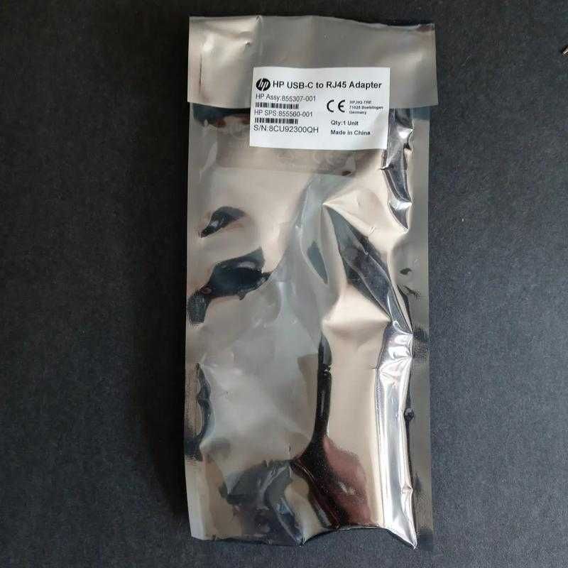 Adaptor HP Gigabit Placa Retea USB Type-C to RJ45 Windows Mac v7w66aa