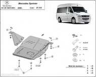 Scut metalic pentru motor Mercedes Sprinter 2006-2018 - otel 2,5mm