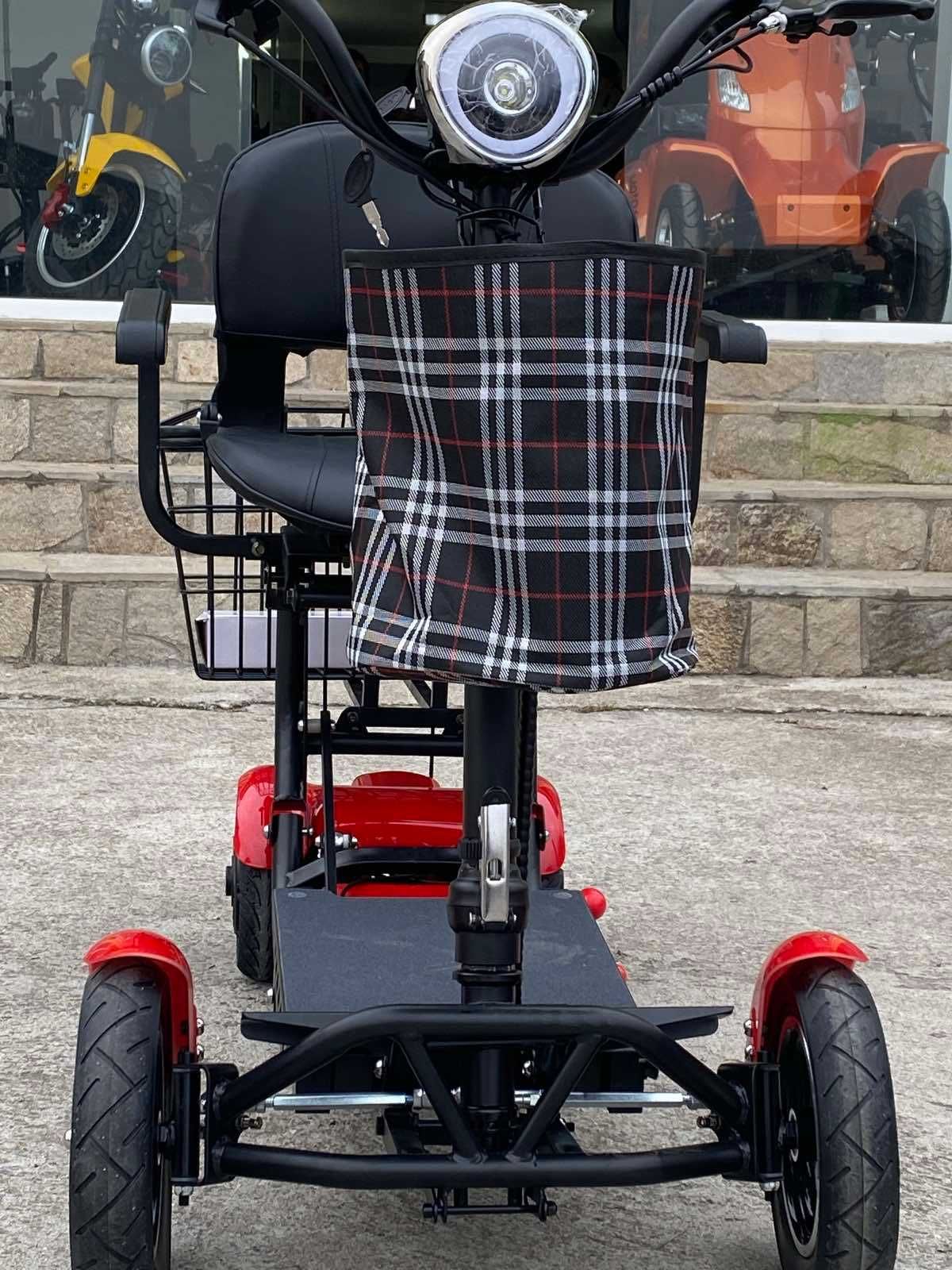 Сгъваема Електрическа Четириколка MaxMotors 750W – RED 1480 Лв.