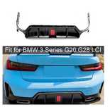 Дифузер за броня с LED светлини за BMW 3 Series G20 G28 LCI 2023+