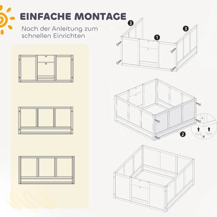 Дървена кутия с ПВЦ прозорци за новородени кученца с регулируем вход