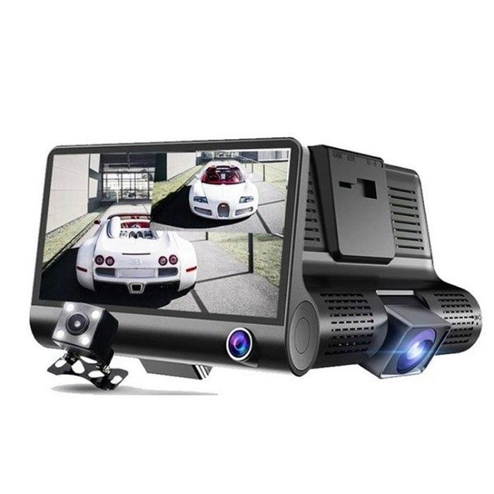 FULL HD 1080P - Видеорегистратор с три камери. Камера за автомобил