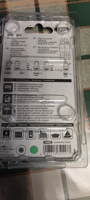 Lacat Abus cu cifru și alt lacat