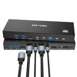 MT-VIKI 8K Displayport KVM суич 4 входа 1 изход DP1.4, 4 USB 3.0 порта