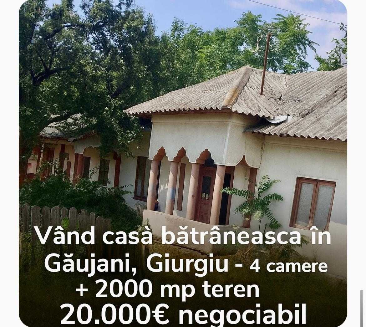 Casa de vanzare in com Gaujani Judetul Giurgiu + teren int iVedea