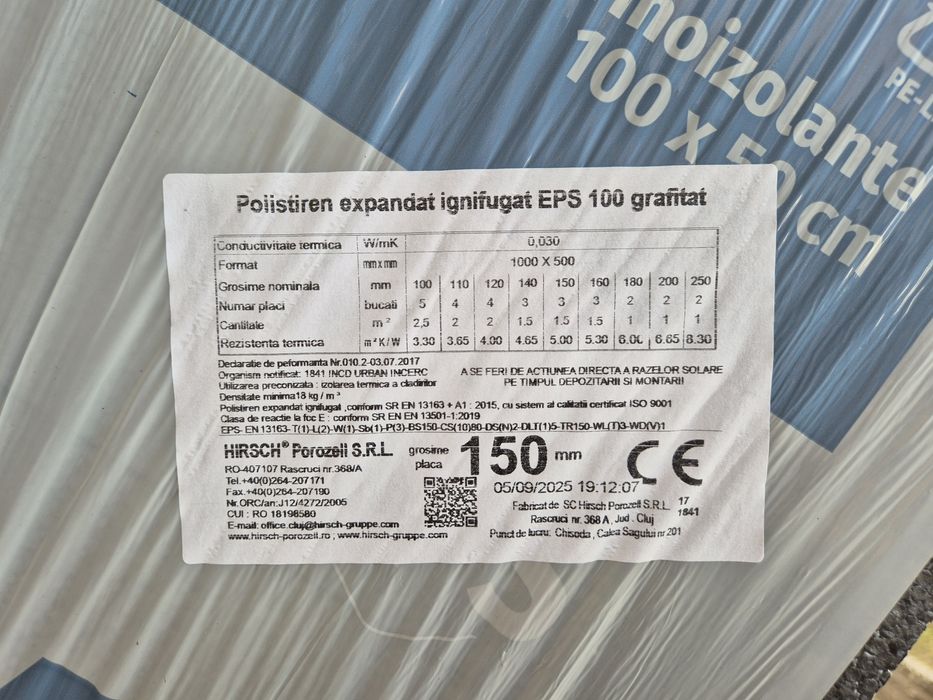 Polistiren grafitat 15 cm