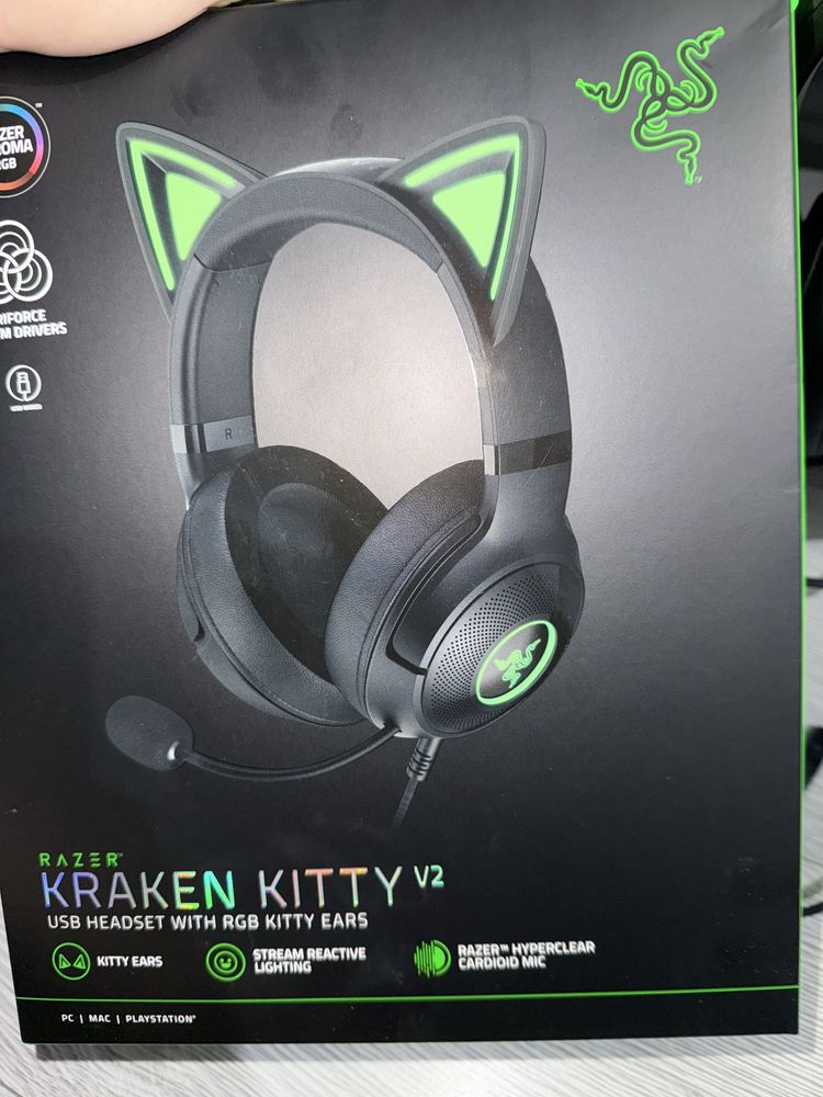 Casti gaming Razer kraken kitty v2+ stand casti