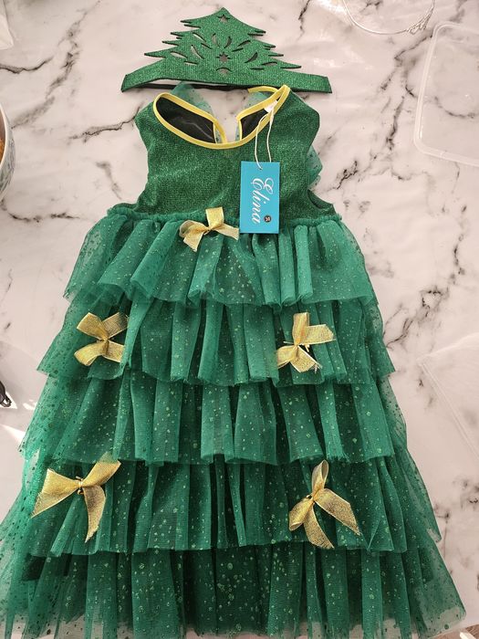 Новогоднее платье для девочки. Ёлочка. Новая.