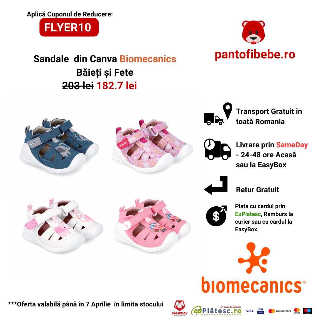 Sandale din Canva fete Biomecanics noi 2024 cu factura si garantie