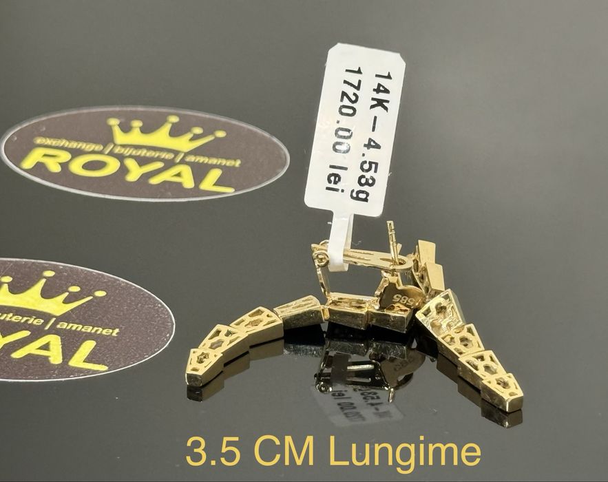 Bijuteria ROYAL : Cercei AUR 14K / 4.53 GR