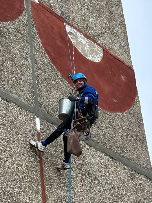 Услуги промышленых альпенистов. Высотные работы.