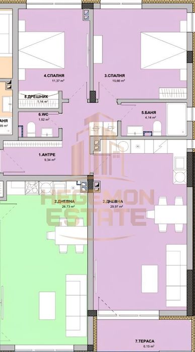 Продава се Тристаен апартамент в Варна, Виница - 113 кв.м за 1248 €/кв.м - Снимка #1