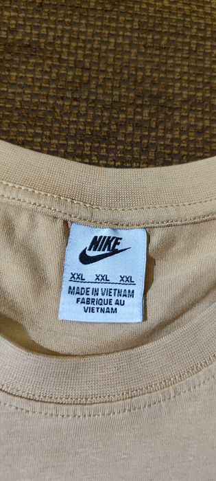 Nike Тениска Памучна XXL бежова с гръб