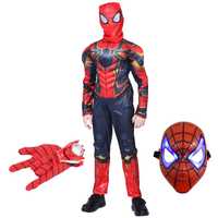 Costum Iron Spiderman IdeallStore®, New Era, 5-7 ani, discuri si masca