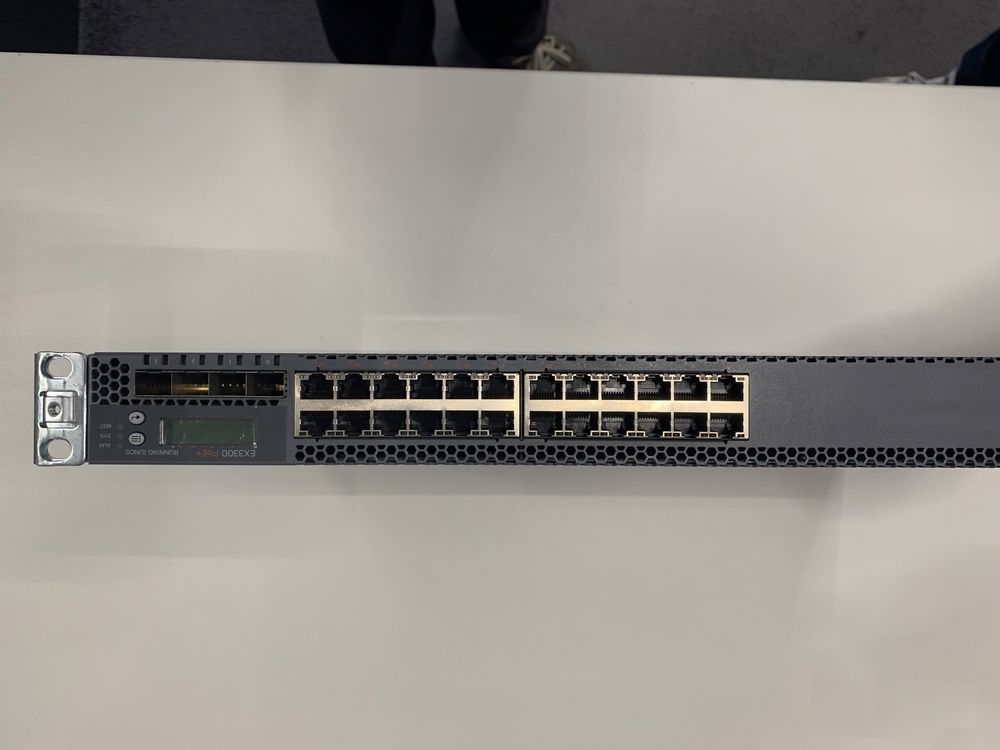 Managed Switch Juniper EX3300-24T PoE+ Управляем суич