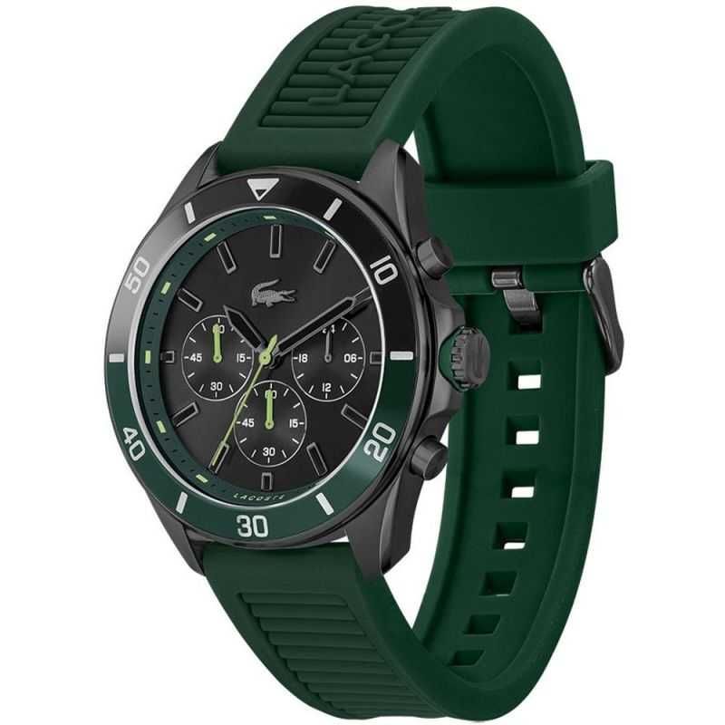 Ceas barbati Lacoste negru 2011153 / curea silicon verde