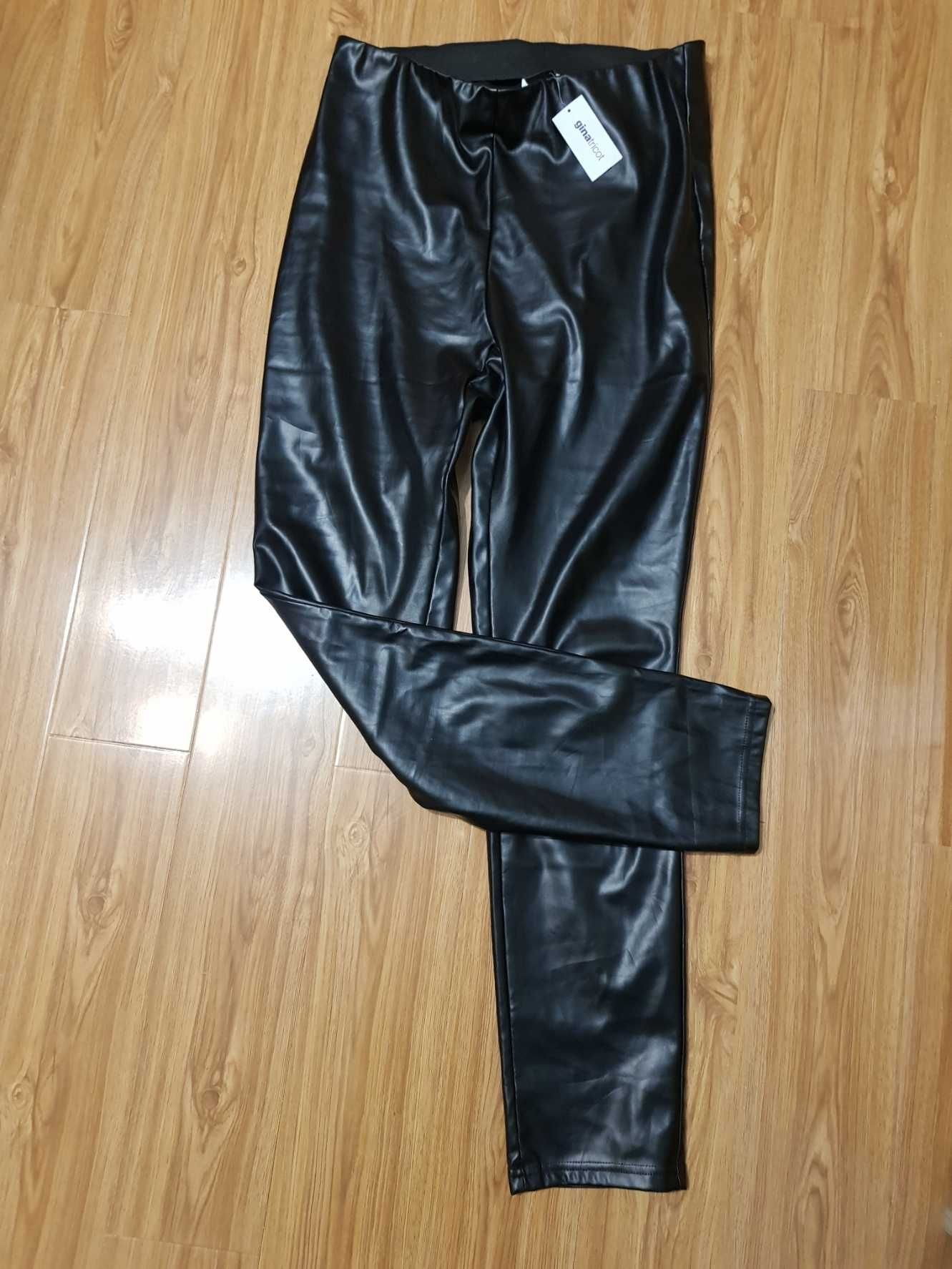 Pantaloni din piele Gina Tricot