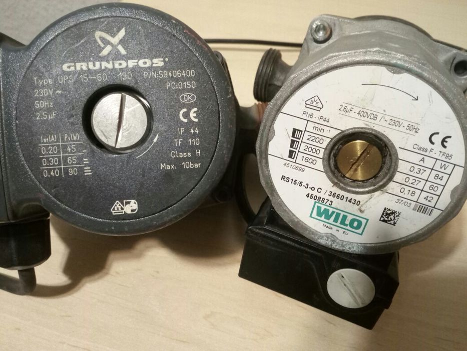 Циркулационни помпи за парно Wilo/Grundfos 15-50/на 1 цол