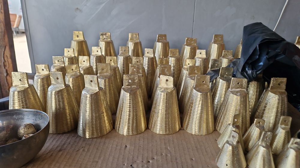 Clopote din alama noi 13-14cm