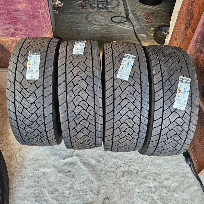 4 Нови тежкотоварни гуми 315/60R22.5 Goodyear KMax D Gen-2 DOT2025