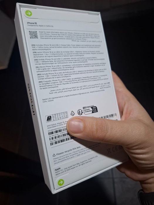 Telefon Iphone 16 Black  128g