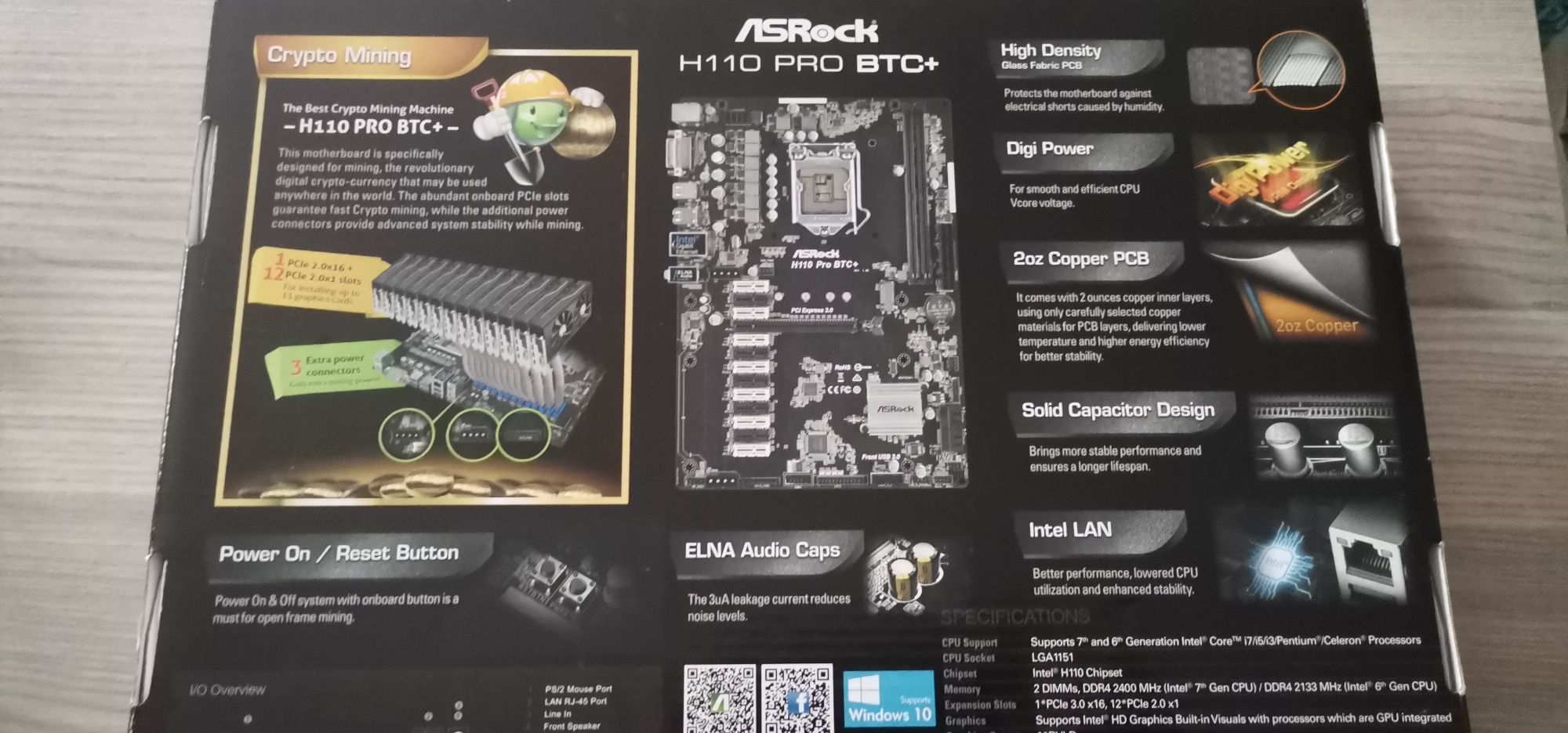 Placa de baza ASRock H110 Pro BTC