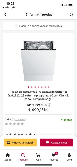 Masina de spalat vase incorporabila GORENJE 60 cm 13 seturi