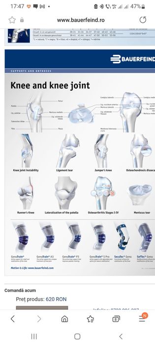 Orteza Bauerfeind Gemania marimea 5 picior drept