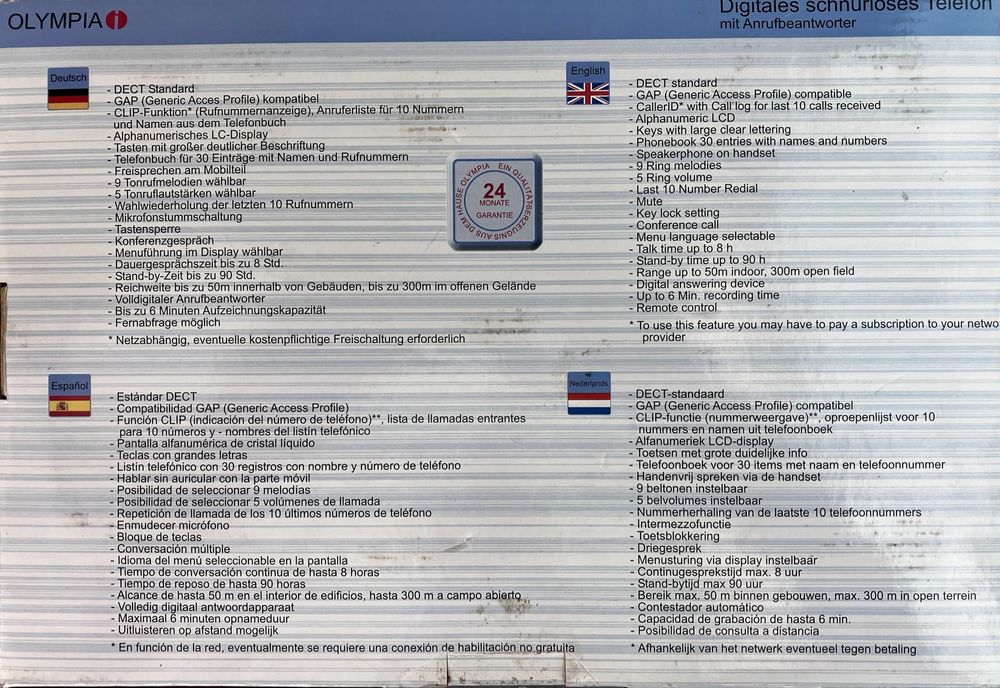 Telefoane fara fir Receptoare multiple 4 Olympia