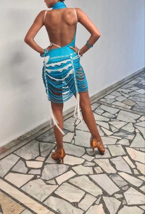 Рокля за латиноамерикански танци + мъжко боди