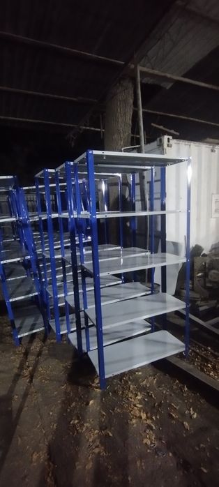 Стеллаж металлический перечислением и наличкой