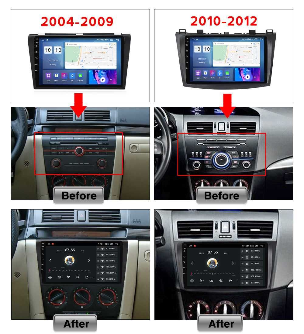 Navigatie Dedicata 9Inch Android Mazda 3 (2009-2013), Bluetooth, WiFi