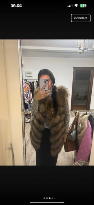 Vesta de blana naturala