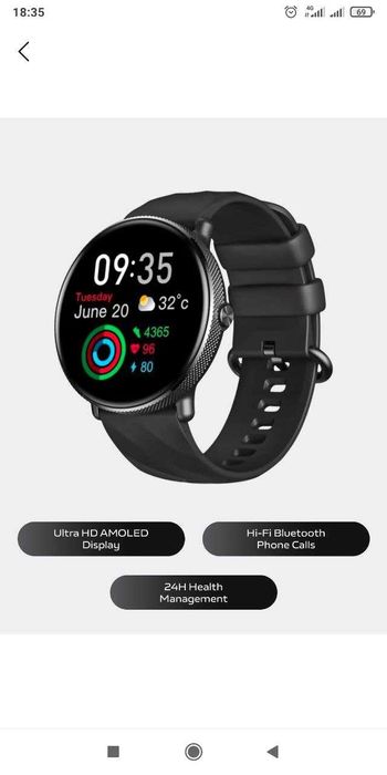 Спортивные часы Ciberer BTalk 2, Amoled-дисплей Ultra HD