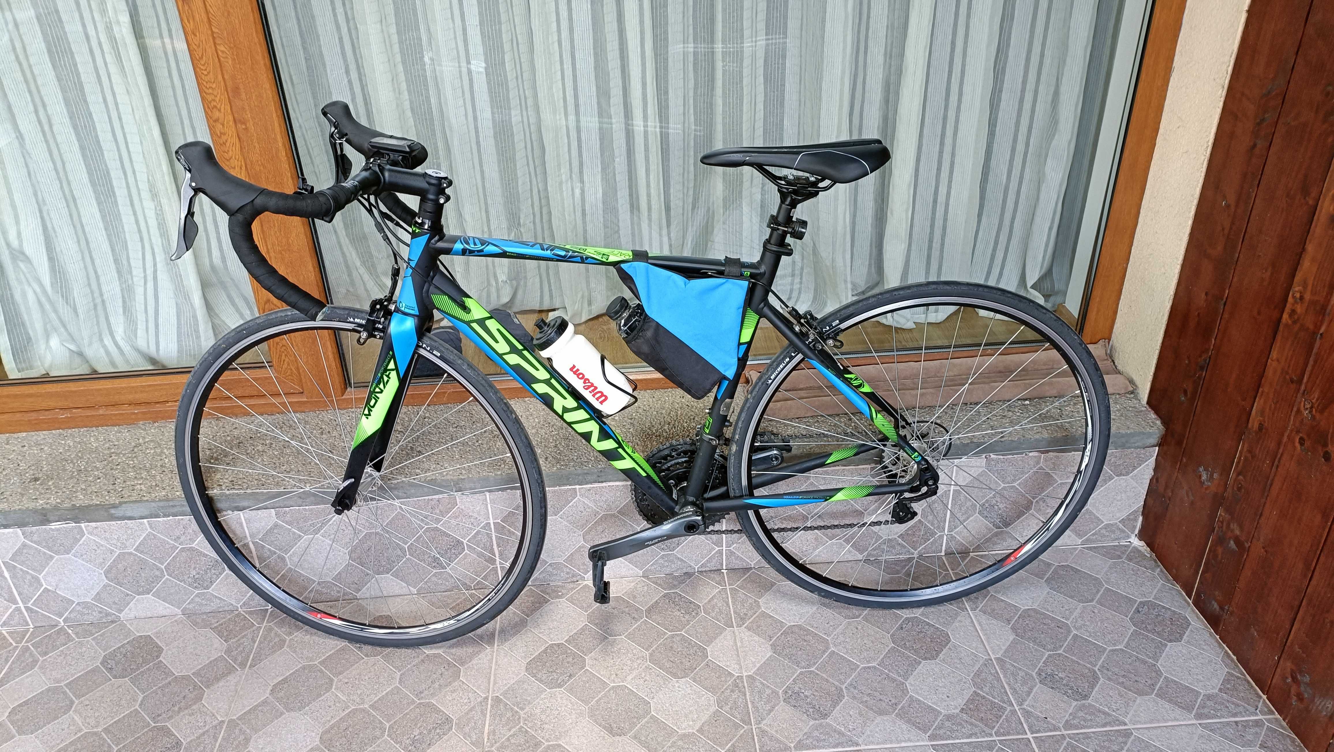 Bicicleta Sprint Monza Race 28 Negru/Verde Neon 510 mm