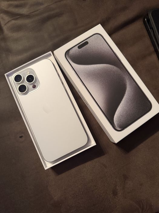 iphone 15 pro max 256gb 5g silver impecabil la cutie