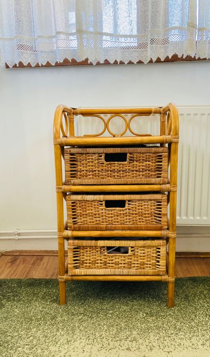 Comoda ratan cu 3 sertare