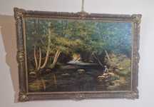 Tablou in ulei, cu rama din lemn, stare perfecta, 110 cm * 80 cm