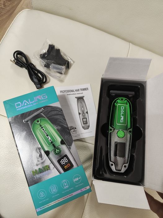 Mașină de tuns ras contur barba / Profesionala, acumulator & 2 viteze