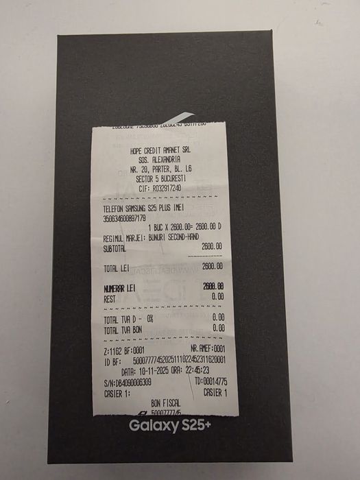 Samsung s25 Plus 5G Navy 256Gb NOU Sigilat Acte 2 ANI GARANȚIE