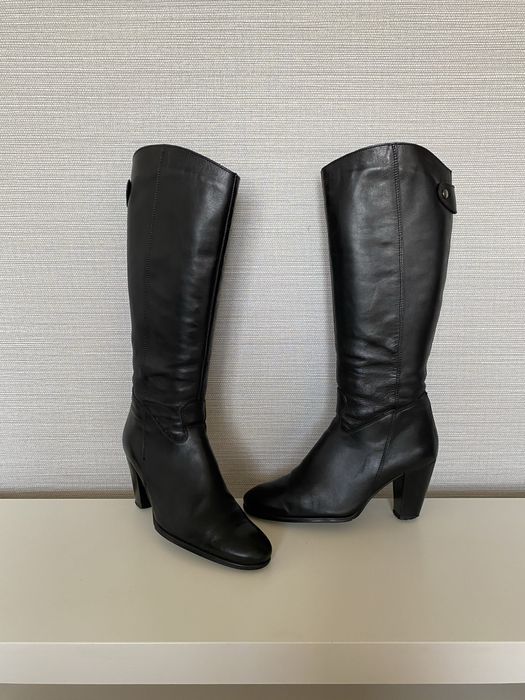 Ботуши естествена кожа н.40 черни