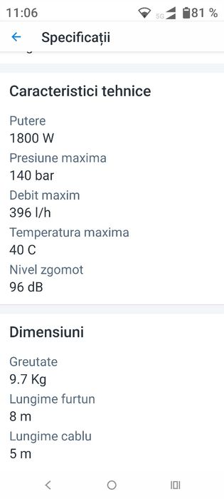 Vand aparat de spalat cu presiune Steinhaus PRO-HPC18+,1800 W 140 bari