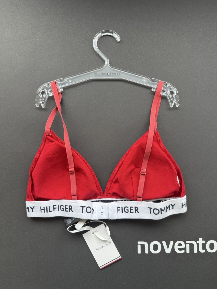 Памучен комплект в червено Tommy Hilfiger сутиен /S/, прашки /XS/