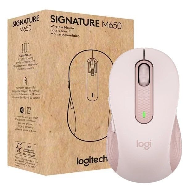 Мишка на Logitech m650 rose, розова