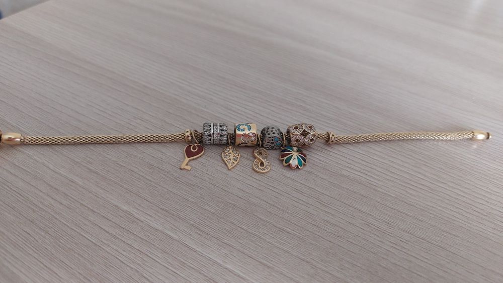 Пандора. Золото.  Браслет.  Золотой браслет